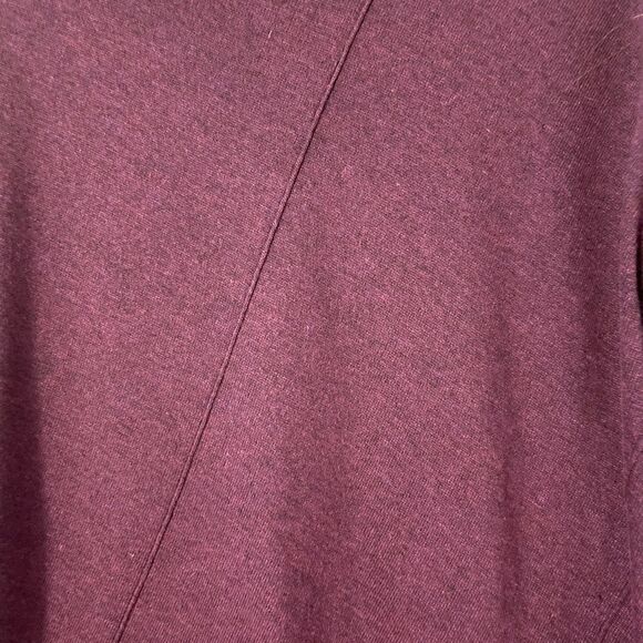 Verve ami Plumb Purple Asymmetric Wide Neck Knit Sweater Size M - Picture 7 of 8